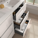 BALTIC Komplett-Set 800 3 Schubladen WHITE SATIN +...
