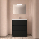 BALTIC Komplett-Set 800 3 Schubladen BLACK SATIN +...