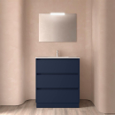 BALTIC Komplett-Set 800 3 Schubladen BLUE SATIN +...