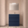 BALTIC Komplett-Set 800 3 Schubladen BLUE SATIN + Waschtisch + Spiegel + Leuchte