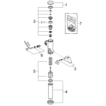 Grohe DAL Automatic-Druckspüler Messing verchromt 3/4