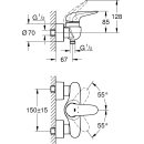 Grohe Brause-Hebelmischer Eurostyle Wandmontage...