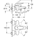 Grohe Wannen-Hebelmischer Eurostyle Wandmontage,...