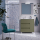 BALTIC Komplett-Set 850 3 Schubladen und 1 rechte Tür Green Satin + Waschtisch + Spiegel + Leuchte