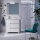 BALTIC Komplett-Set 850 3 Schubladen und 1 linke Tür WHITE GLOSS + Waschtisch + Spiegel + Leuchte