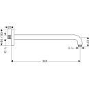 hansgrohe Brausearm E 38,9 cm