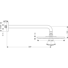 hansgrohe Raindance S Kopfbrause 240 1jet mit Brausearm