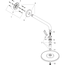 hansgrohe Raindance S Kopfbrause 240 1jet mit Brausearm