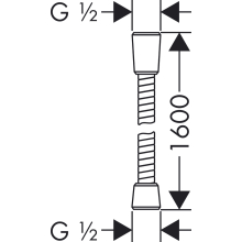 hansgrohe Sensoflex Metall-Brauseschlauch 160 cm