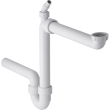 Geberit Spültisch-Ablauf G 11/2x40 mm 1 Becken, Raumsparmodell, PP, weiß-alpin