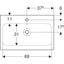 GEBERIT iCon Waschtisch 750x485mm m. Hl., m. Ül.,...