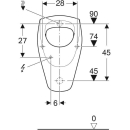 GEBERIT Renova Urinal, Zulauf von hinten Abgang nach...