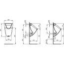 Ideal Standard Eurovit Absaugeurinal, Einlauf hinten,...