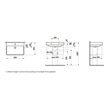LF WT Laufen Pro S 465x650 1 Hl. m.Ül. weiss