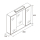 Spiegelschrank LOIRA 800 2 Glastüren