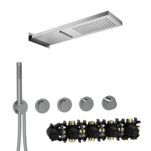 Herzbach MODUL7 PUSH-Thermostat-Set P-MU2 537x165mm Multi 2 Chrom