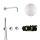 Herzbach MODUL7 Thermostat-Set T-RB250 Wandarm Regenbrause Ø250mm Edelstahl