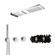 Herzbach MODUL7 Thermostat-Set T-MU2 537x165mm Multi 2 Edelstahl