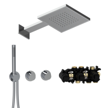 Herzbach MODUL7 Thermostat-Set T-TF2 TWIN FLOW Chrom