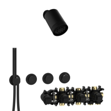 Herzbach MODUL7 PUSH-Thermostat-Set P-SP3 SPOT Multi Schwarz matt