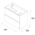 Schrank wandhängend FUSSION LINE 700 TIEFE 40 2 Schubladen mit Softeinzug WHITE COTTON 697 x 540 x 385 mm