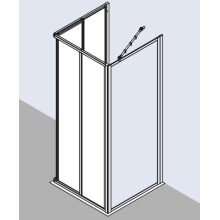 Kermi O100 ED2 Eck-Halbteil 2-tlg GT 90x185cm SIMG Acrylglas Kerolan Fontana