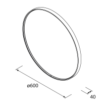 Spiegel MITO CURVE 600 kreisförmig mit LED-Leuchte (7 W - 4000ºK) IP44 Ø 600 mm