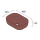 Aufsatzwaschtisch CARLA ohne Siphon und Clickerabfluss PORZELLAN CLAY Ø 360 x 105 mm