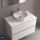 Aufsatzwaschtisch BICA ohne Siphon und Clickerabfluss SOLID SURFACE WEIß MATT Ø 390 x 105 mm