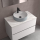 Aufsatzwaschtisch BICA ohne Siphon und Clickerabfluss SOLID SURFACE Blue Fog Ø 390 x 105 mm