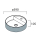 Aufsatzwaschtisch BICA ohne Siphon und Clickerabfluss SOLID SURFACE Blue Fog Ø 390 x 105 mm