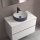 Aufsatzwaschtisch BICA ohne Siphon und Clickerabfluss SOLID SURFACE Night Blue Ø 390 x 105 mm