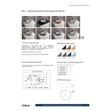 Aufsatzwaschtisch BICA ohne Siphon und Clickerabfluss SOLID SURFACE Terracota Ø 390 x 105 mm