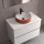 Aufsatzwaschtisch BICA ohne Siphon und Clickerabfluss SOLID SURFACE Terracota Ø 390 x 105 mm