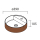Aufsatzwaschtisch BICA ohne Siphon und Clickerabfluss SOLID SURFACE Terracota Ø 390 x 105 mm