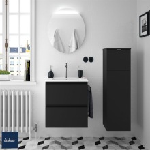 Schrank wandhängend SPIRIT 600 2 Metallauszug BLACK VELVET 598 x 540 x 450 mm