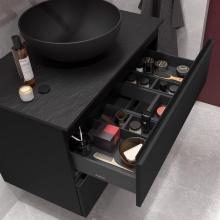 Schrank wandhängend SPIRIT 800 2 Metallauszug mit Softeinzug BLACK VELVET 797 x 540 x 450 mm