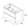 Schrank wandhängend SPIRIT 800 2 Metallauszug mit Softeinzug NIGHT BLUE 797 x 540 x 450 mm