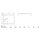 Bette L200 Stahl-Brausewanne superflach 1000x1000x25mm...