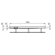 Ideal Standard S100 Acryl Brausewanne 1000x1000x35mm weiß