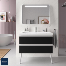 Schrank wandhängend SPIRIT 1000 2 Metallauszug mit Softeinzug BLACK VELVET 997 x 540 x 450 mm