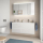 Schrank wandhängend SPIRIT 1200 2 Metallauszug mit Softeinzug WEIß GLÄNZEND 1194 x 540 x 450 mm