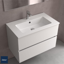 Waschtisch VILNA 905 ohne Siphon und Clickerabfluss MINERALSOLID MATT 905 x 460 x 15 mm