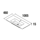 Waschtisch VILNA 1005 ohne Siphon und Clickerabfluss...