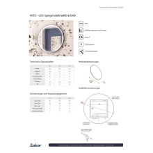 Spiegel MITO CURVE 1000 kreisförmig mit LED-Leuchte (7 W - 4000ºK) IP44 Ø 1000 mm
