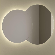 Spiegel DOPPIO Doppelrundschreiben mit LED-Leuchte (20 W-4000ºK.) IP44 1150 x 800 mm