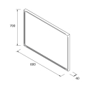 Spiegel MITO LINE 600 vertikal mit LED-Leuchte (7 W -...