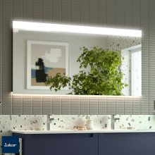 Spiegel ORLEANS 800 Horizontal Wandspiege, mit LED-leuchte (12+22 W-5700ºK) IP 44 800 x 700 mm