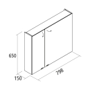 Spiegelschrank ALLIANCE 800 2 doppelte...