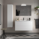 Komplett-Set OPTIMUS 1000 WHITE SATIN + Waschtisch +...